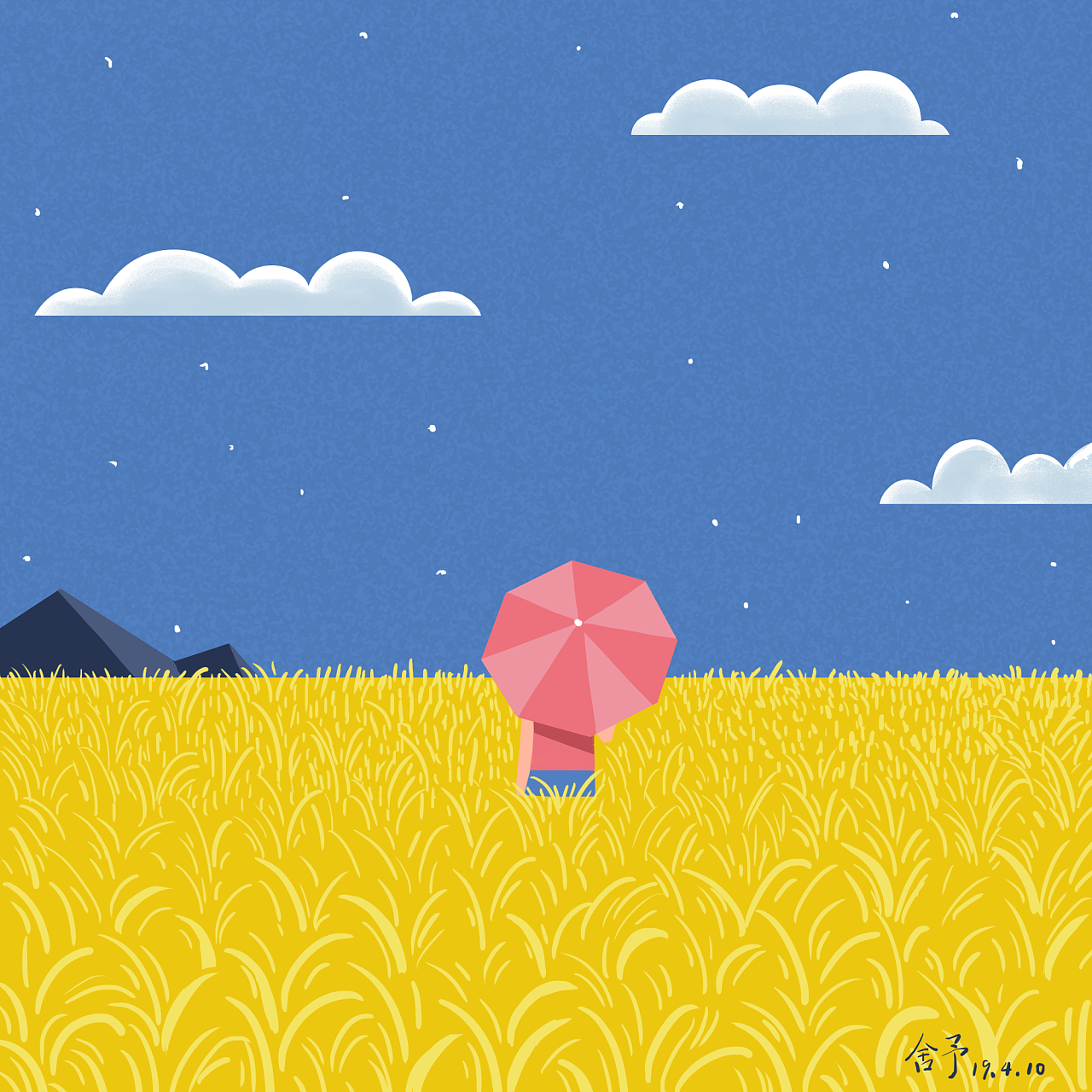 麦田里的小姑娘