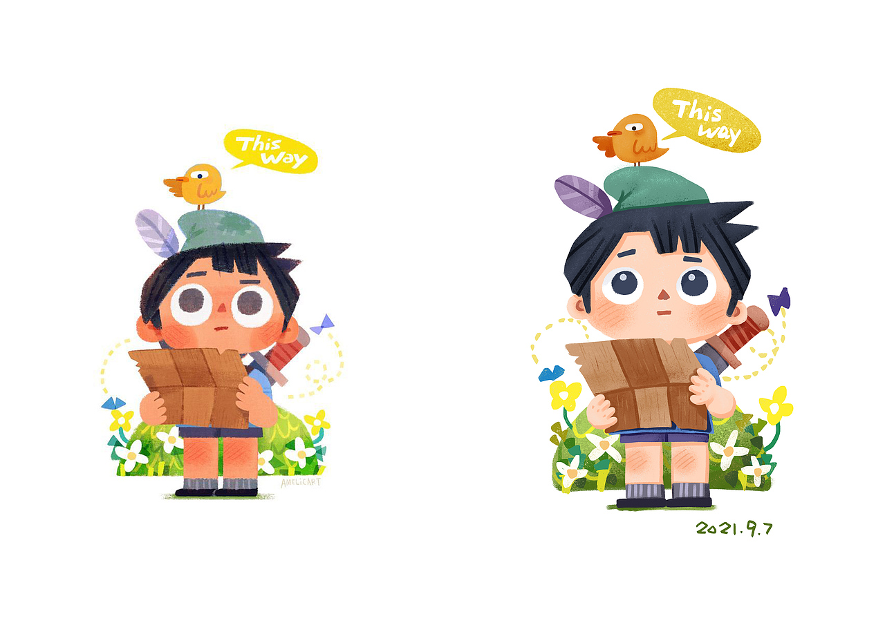 【一周临摹】插画师Amelicart风格