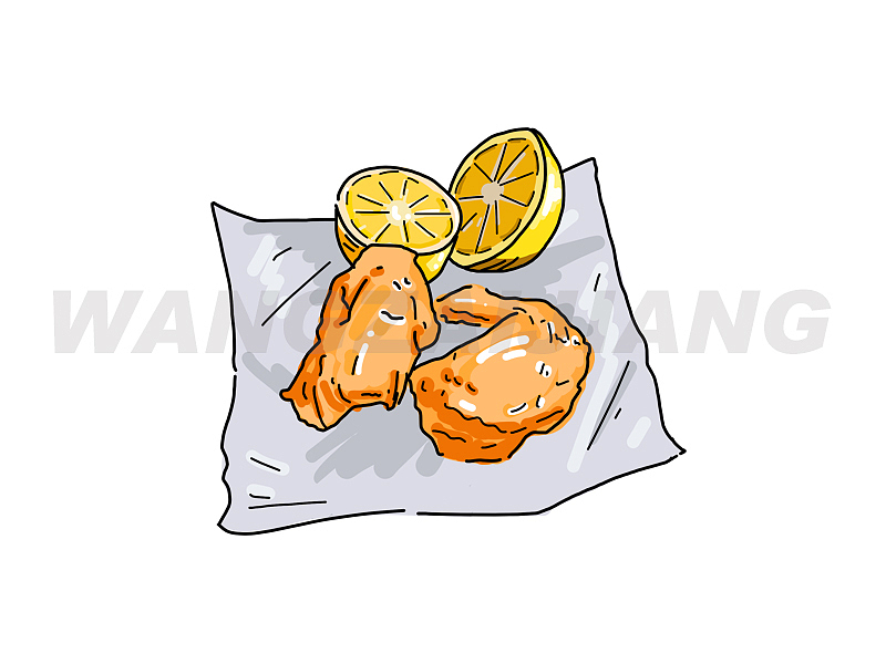 嘴巴寂寞的靈魂伴侶-炸雞系列手繪插畫（圖ZMTgwMDUzODk2） - 創(chuàng)作習(xí)作 - 站酷設(shè)計(jì)師拍拍拍的旺仔醬原創(chuàng)素材 - 站酷ZCOOL