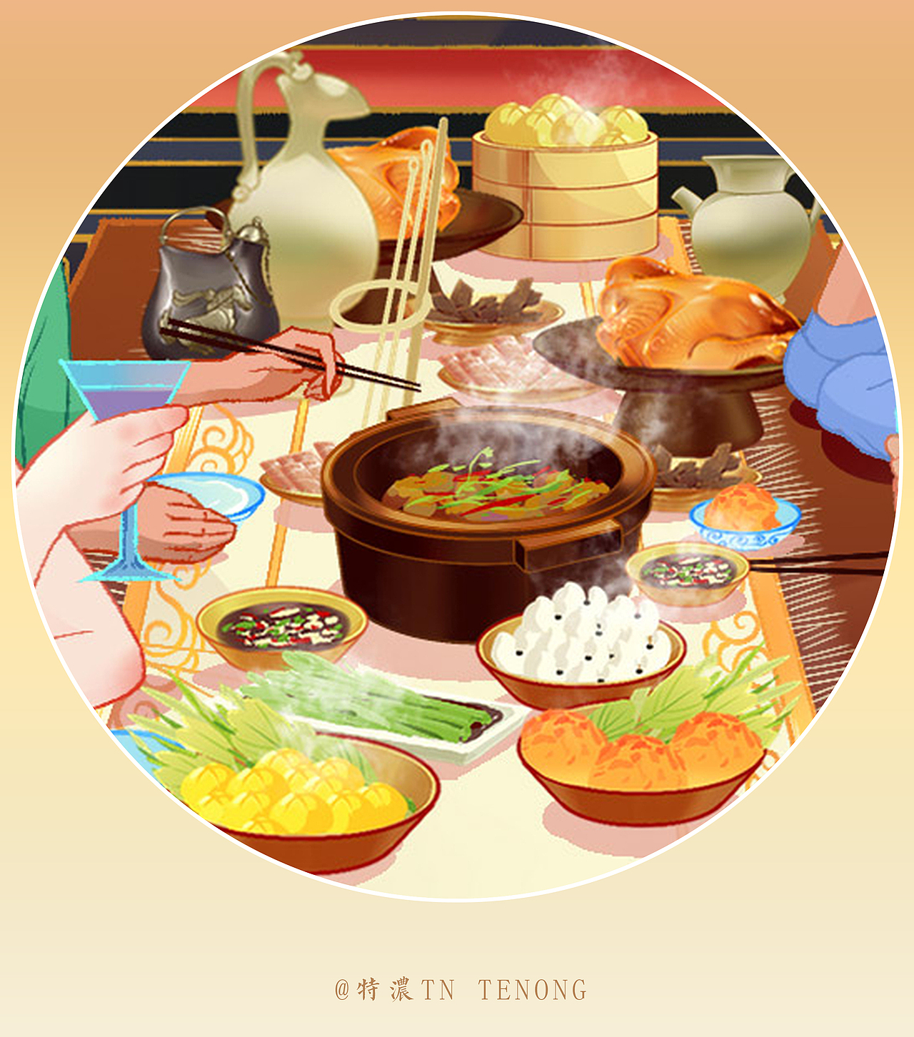 陕旅集团【锦绣陕旅】贺岁长卷(陕西)(图ZMjM3NzE2NTEy) - 商业插画 - 站酷设计师特浓TN原创素材 - 站酷ZCOOL