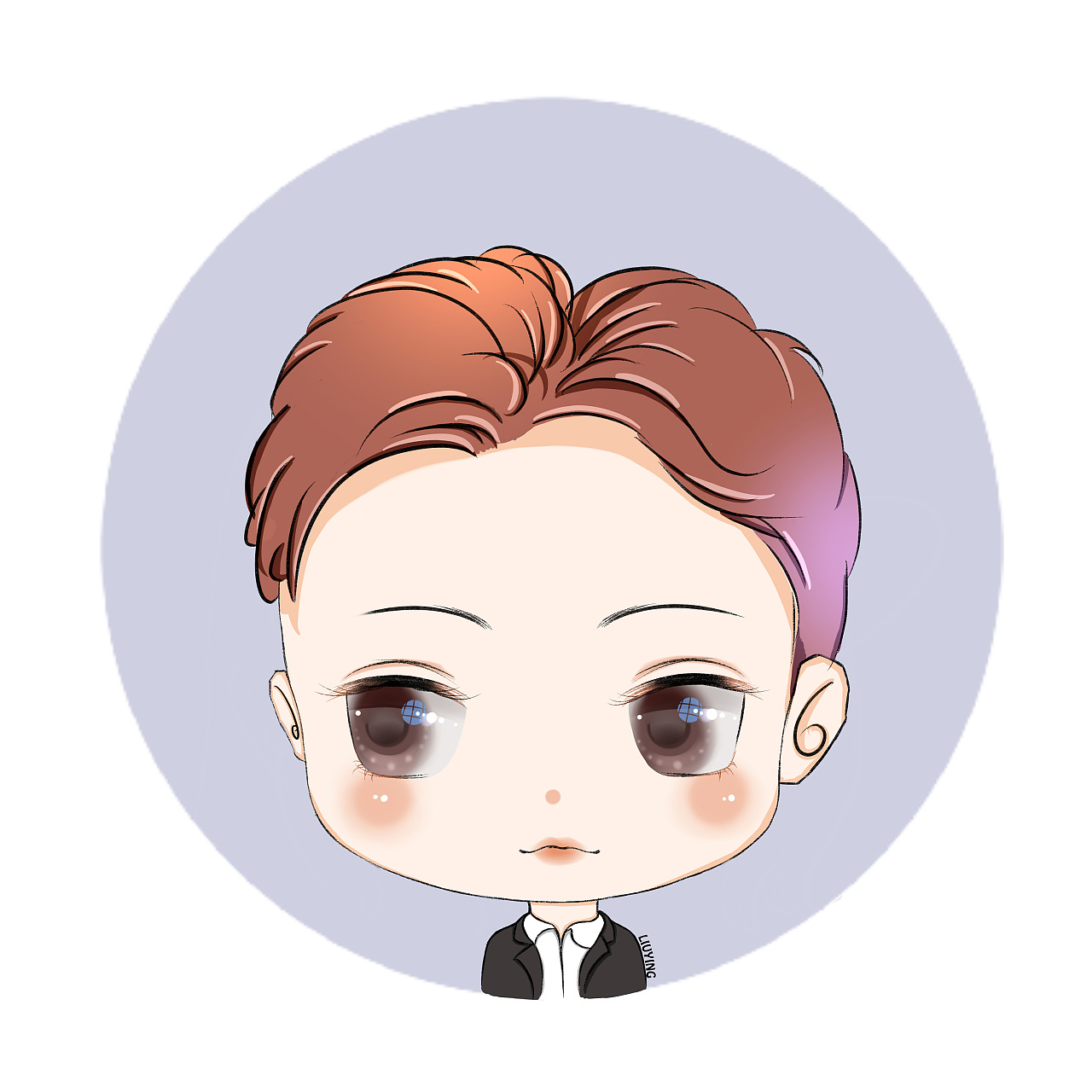 专为情侣设计的q版转手绘头像