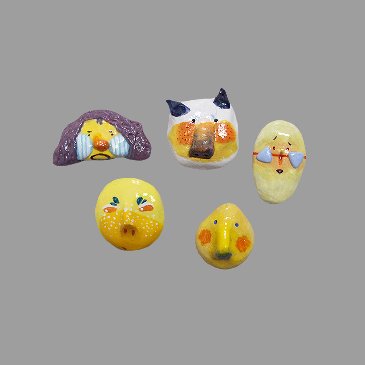 原创手作 粘土胸针\冰箱贴