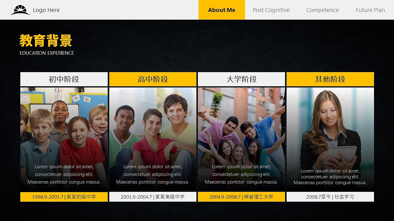 【归一演示】大气求职简历述职报告双封面封尾网页扁平化黑金商务报告PPT模板（图ZNzk2Nzg4MzY=） - PPT/Keynote - 站酷设计师归一演示原创素材 - 站酷ZCOOL
