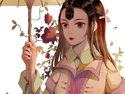 【原创】撑伞小姑娘