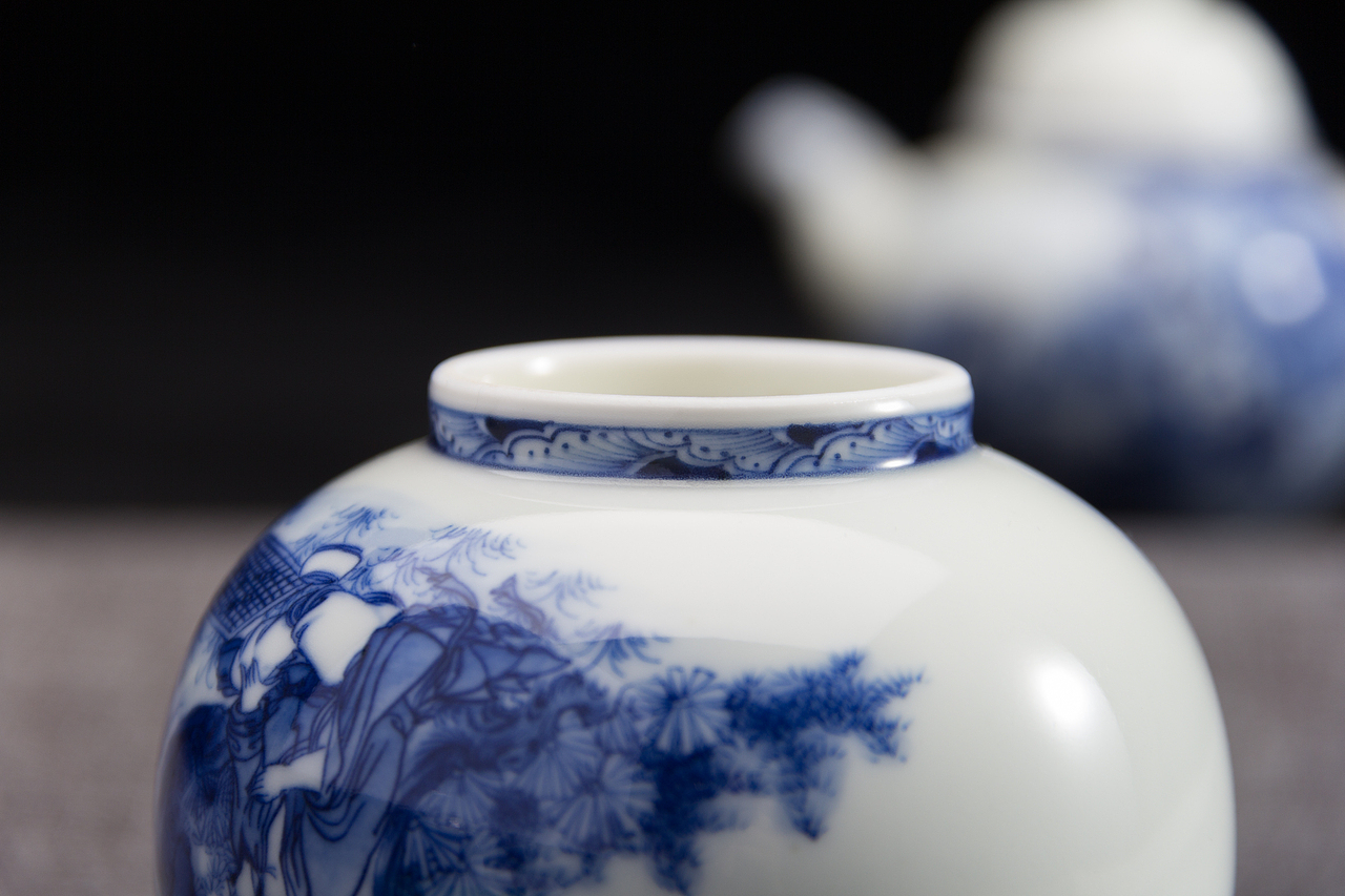 青花手绘盖碗，手工壶（图ZMTM3MjA0OTQ0） - 产品摄影 - 站酷设计师快使用双截棍原创素材 - 站酷ZCOOL