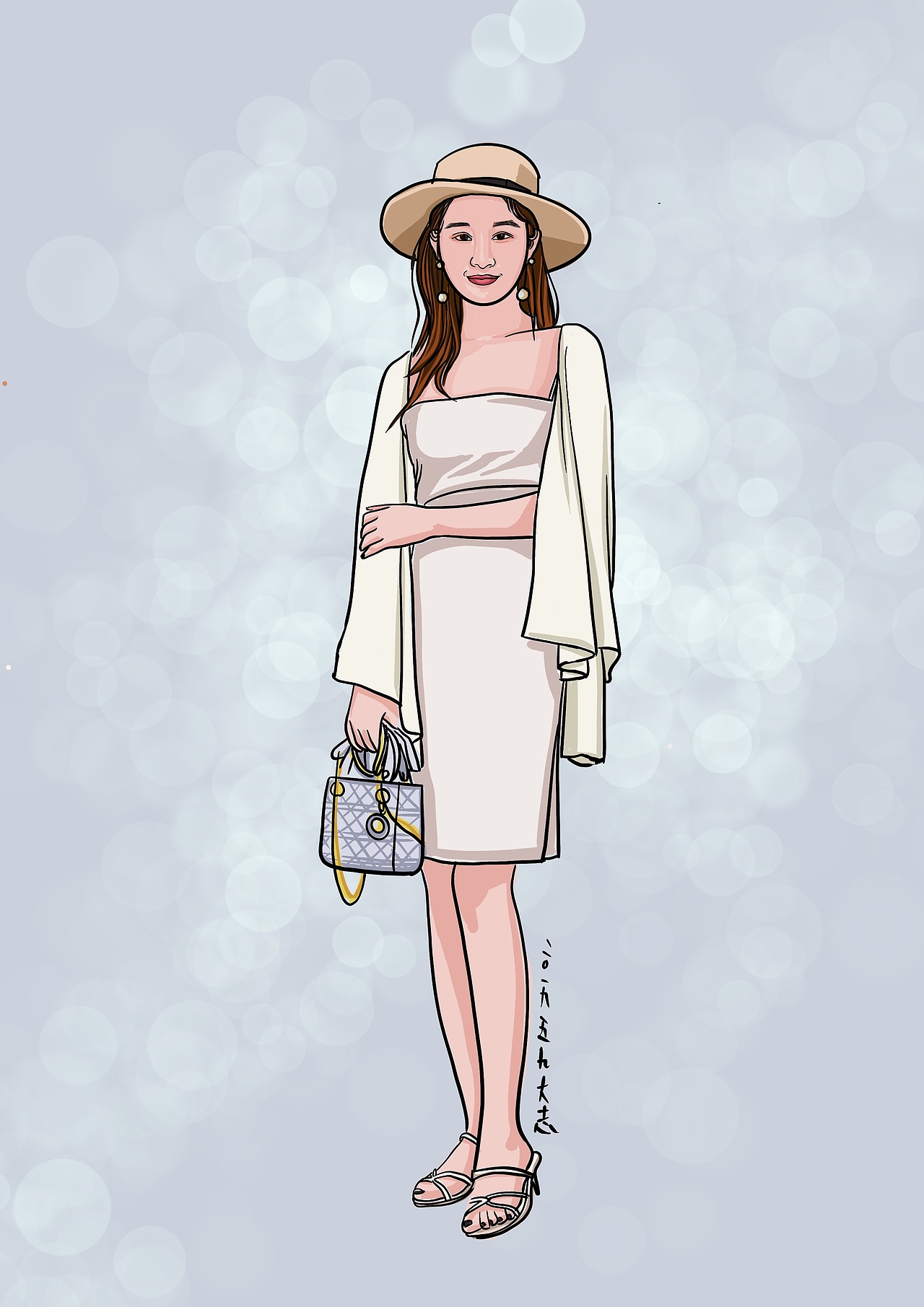 现代街拍人物插画（图ZMTYxMTIwMzg4） - 创作习作 - 站酷设计师大志唯一账号原创素材 - 站酷ZCOOL