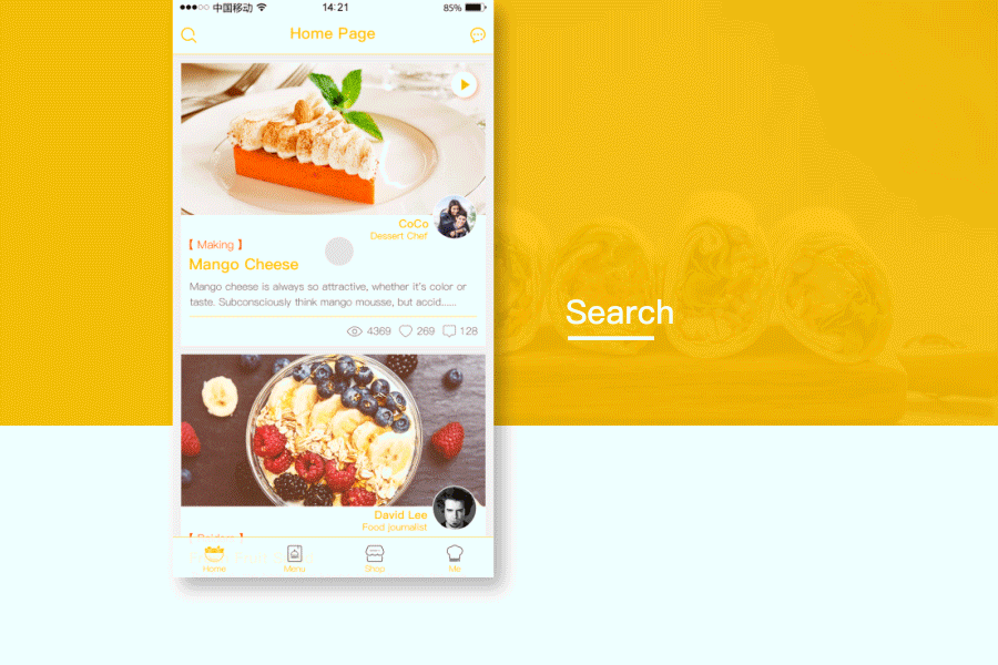 甜品app|ui|app界面|adyzhi_原创作品-站酷zcool