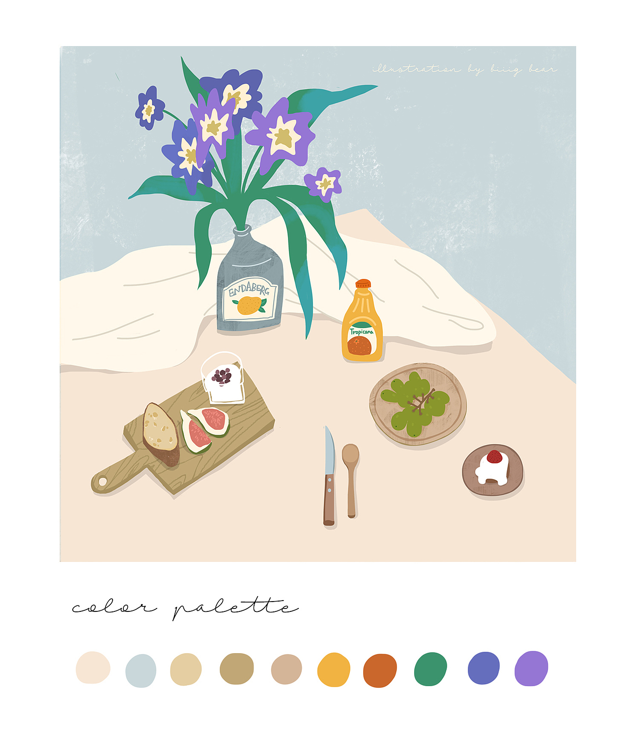 餐桌上的色彩学（图ZMTMxOTM0OTQ0） - 创作习作 - 站酷设计师biiig_bear原创素材 - 站酷ZCOOL