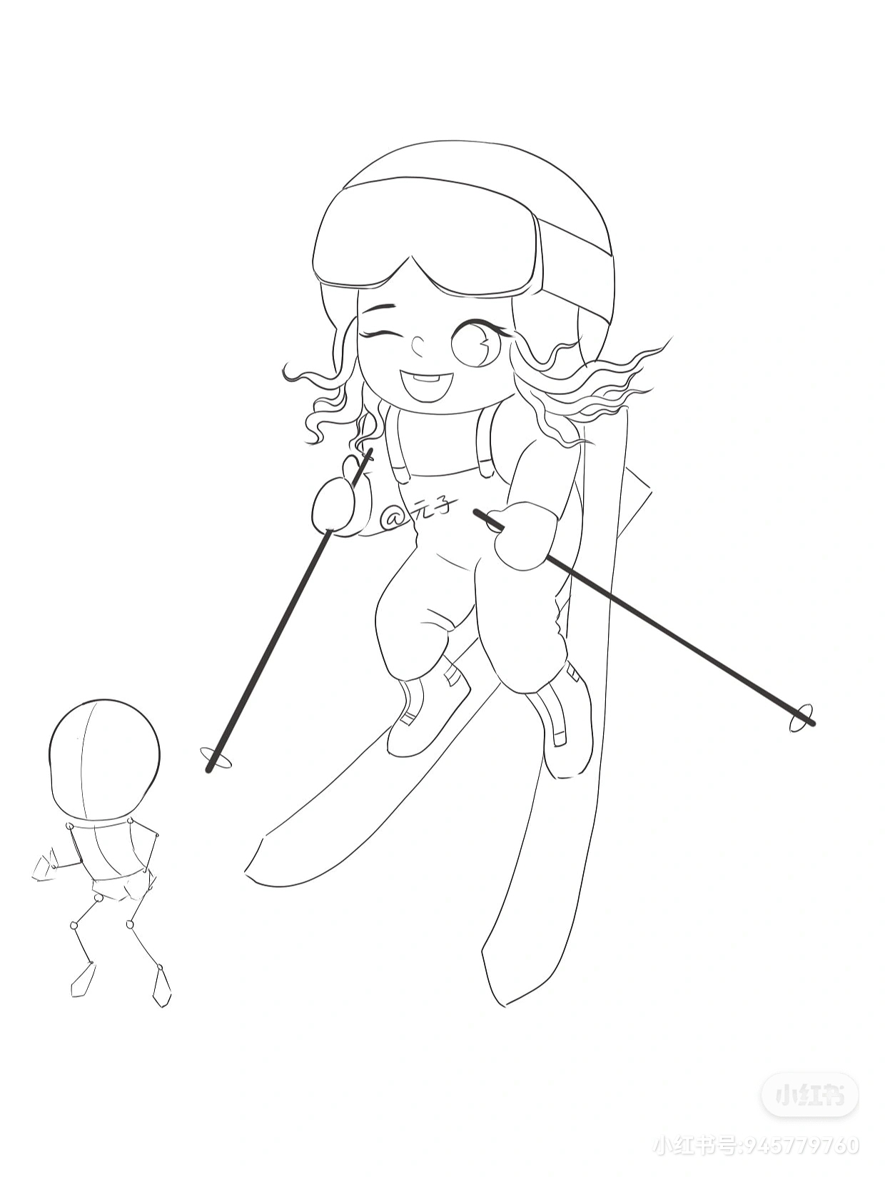 冬奥主题画...谷爱凌（图ZMjg5MzgxNjA4） - 儿童插画 - 站酷设计师元子插画原创素材 - 站酷ZCOOL