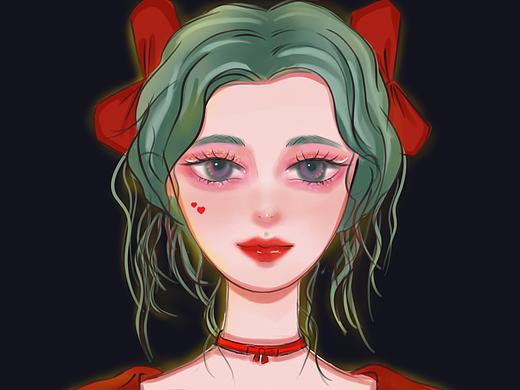 神明少女半厚涂手绘（个人主页-ZNTU2MDk4ODA=） - 创作习作 - 站酷设计师黄灿灿想要全世界原创素材 - 站酷ZCOOL