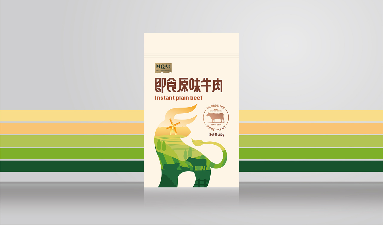 即食原味牛肉包装(进口牛肉)-精道|平面|包装|王小明1994 - 原创作品