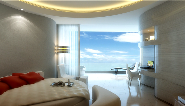 三亚凤凰岛三维建筑漫游设计与制作