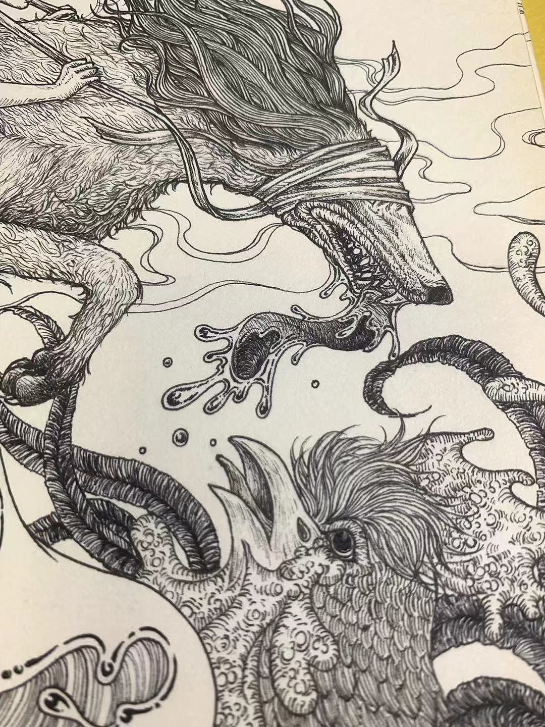 去年的一些手稿-线绘练习（图ZMTgxMzE1OTU2） - 新锐潮流插画 - 站酷设计师陈小鱼fishcys原创素材 - 站酷ZCOOL