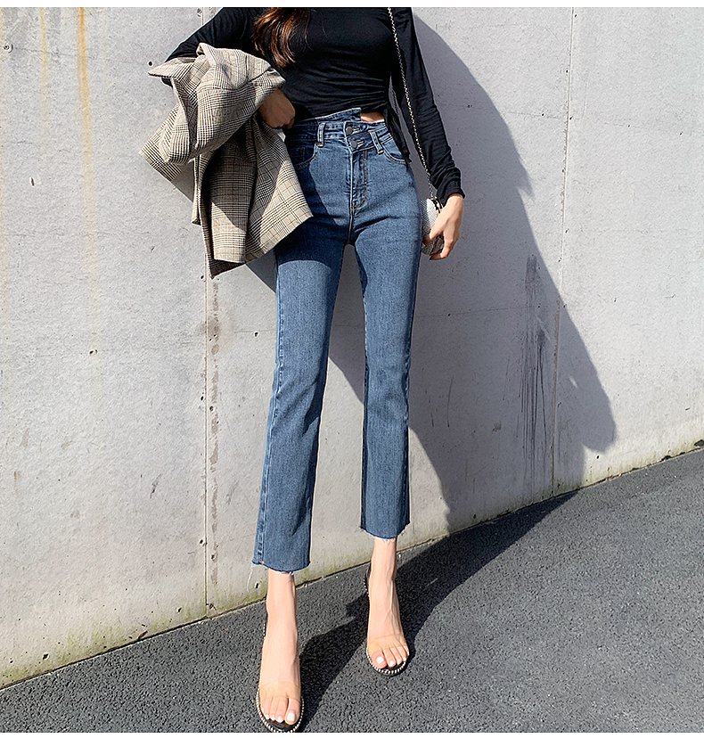 模特玲玲 牛仔裤拍摄 直筒牛仔裤拍摄 阔腿裤子摄影