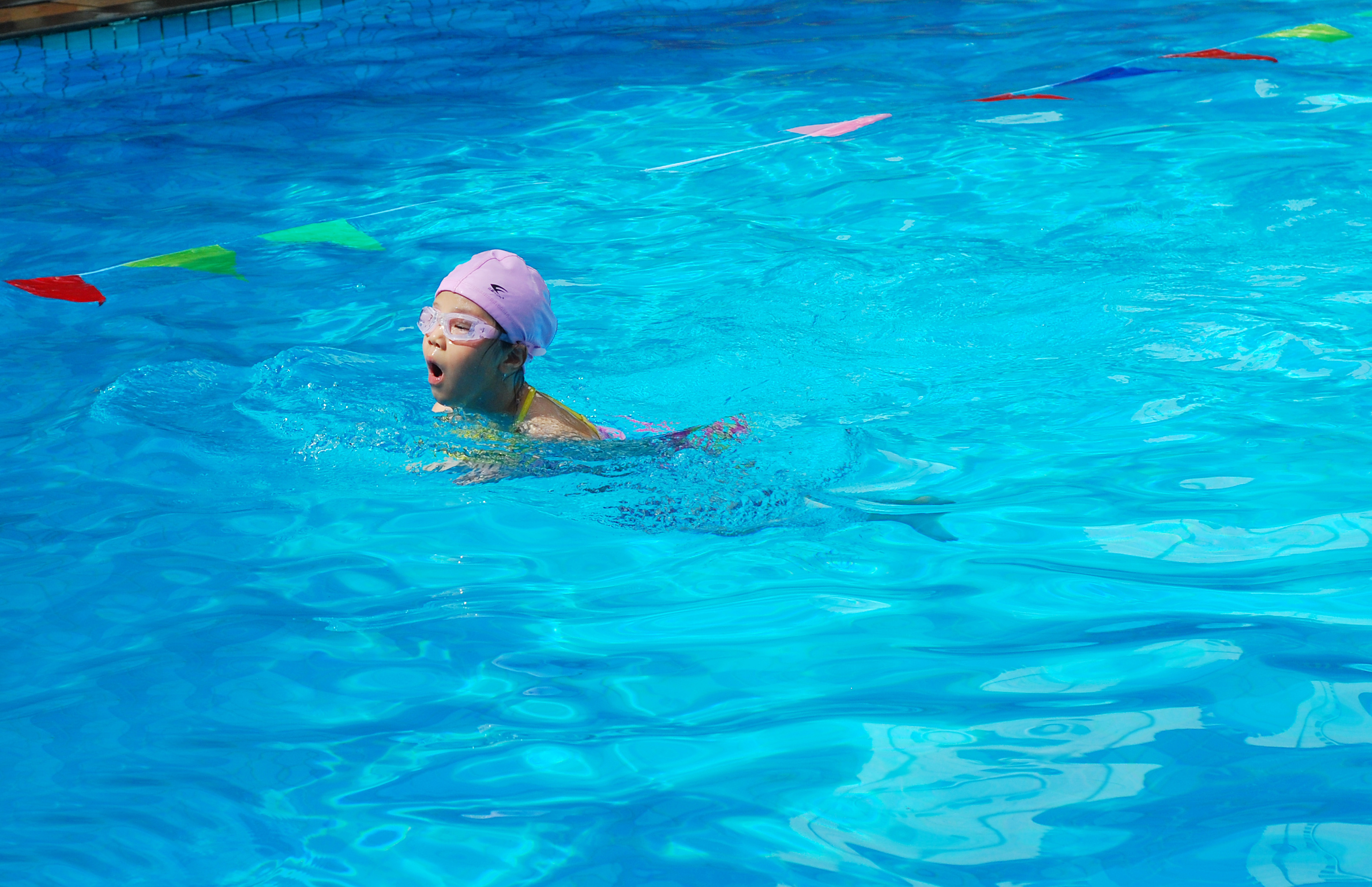 游泳赛场上的孩子们