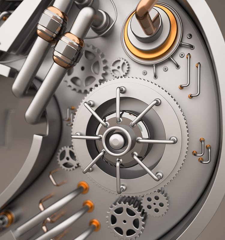 C4D OC渲染机械字临摹