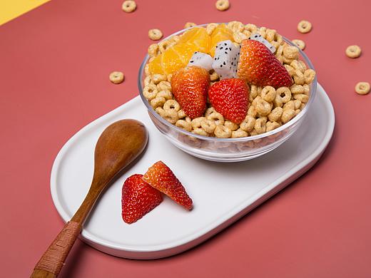 创意美食摄影 谷物圈拍摄