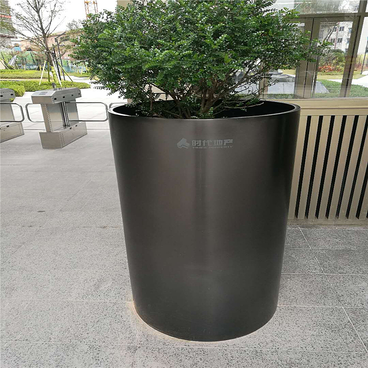 花钵不锈钢雕塑 新创意园林售楼处实用雕塑