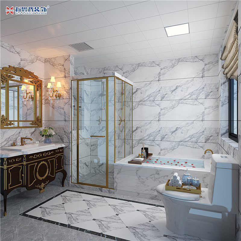 国兴海棠(法式风格)205m²效果图赏析