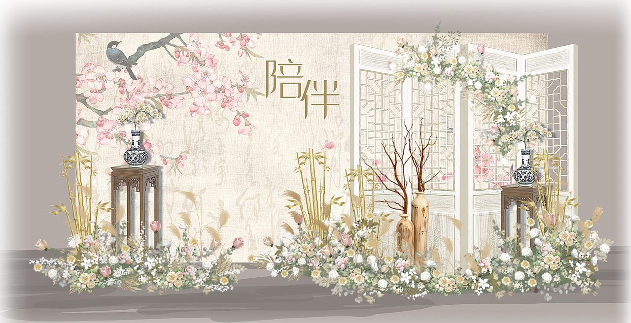婚礼效果图（图ZMTU5MTk0MDg4） - 舞台美术 - 站酷设计师不言不雨原创素材 - 站酷ZCOOL