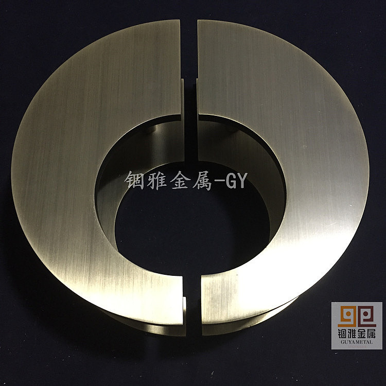 拉丝黄古铜铝艺纯黄铜板雕刻大门装饰拉手 屏风壁画