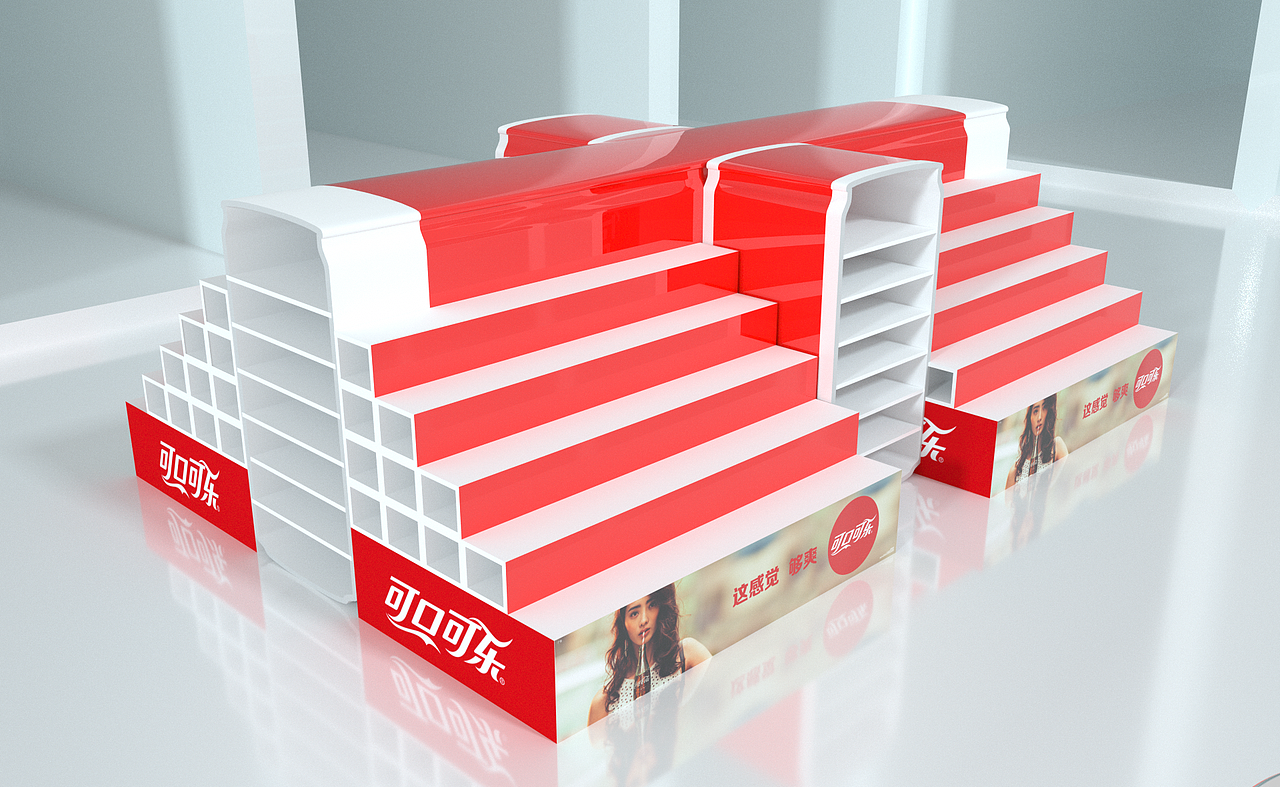 可口可乐系列地堆展柜