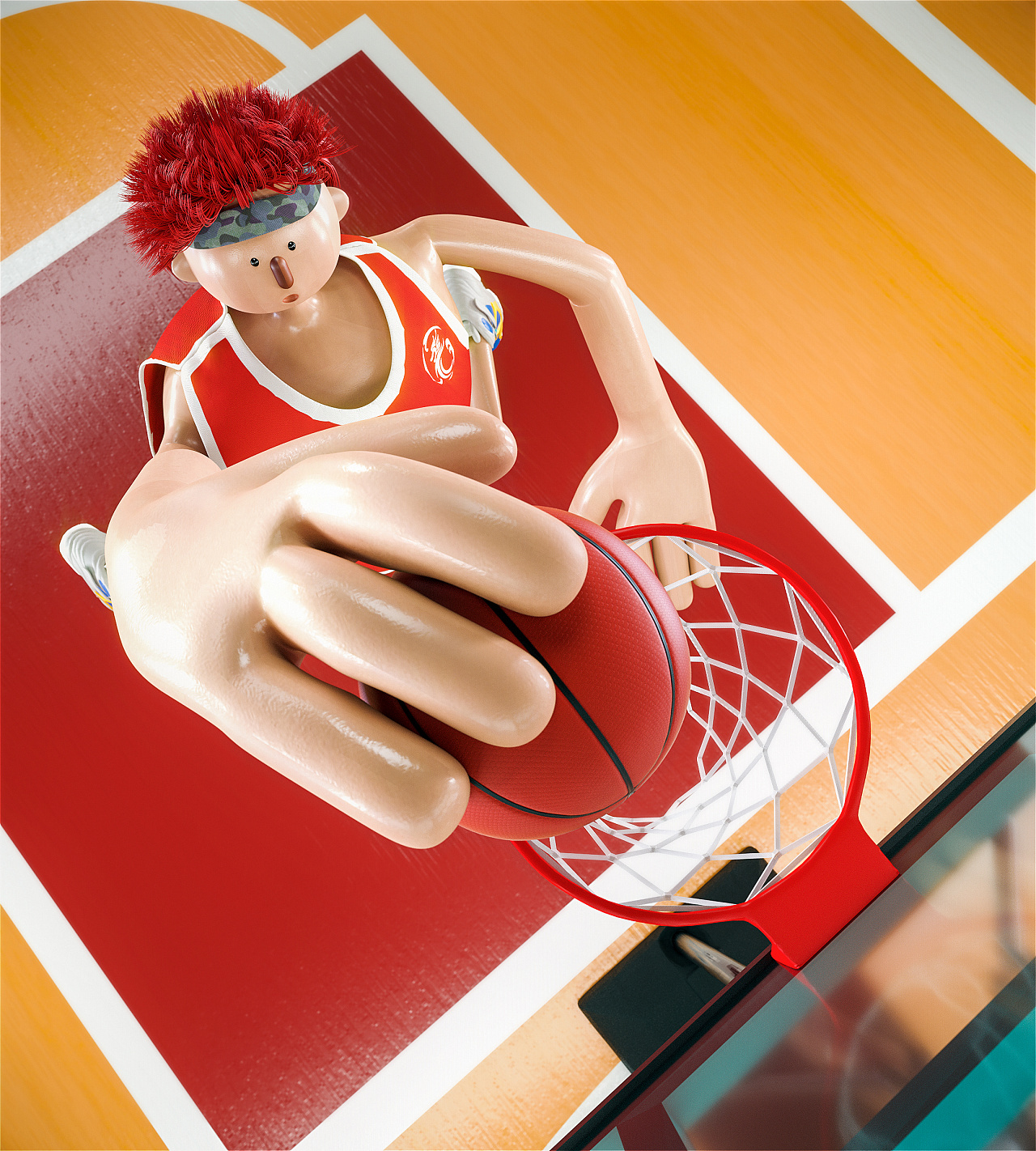 学生参赛作品《篮球健将》|三维|人物/生物|yxx13 - 原创作品 - 站酷