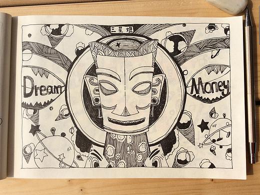 手绘插画——国宝换装