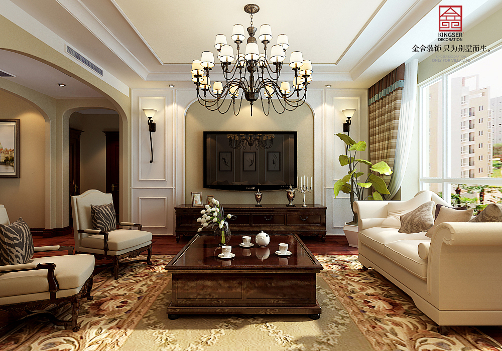 金舍装饰-【建投十号院装修】-140㎡平层-简美