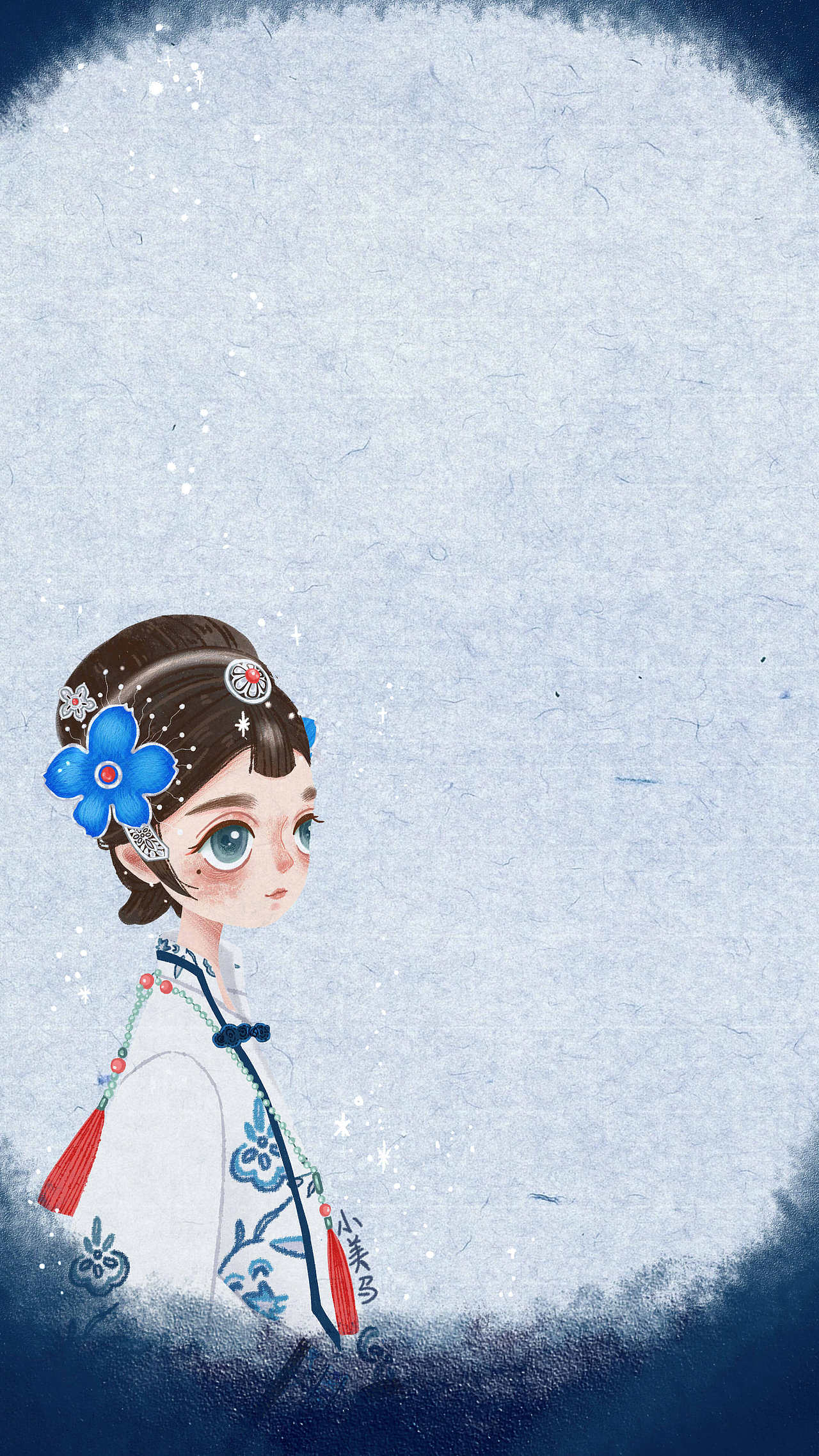 《青花》——小美马古风写真系列（图ZMTA2NTI5NzE2） - 商业插画 - 站酷设计师小美马原创素材 - 站酷ZCOOL