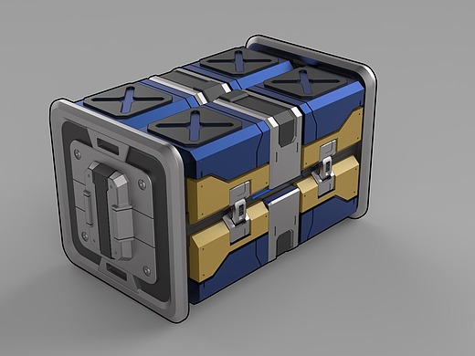 科幻物件设计  智能叉车   箱子