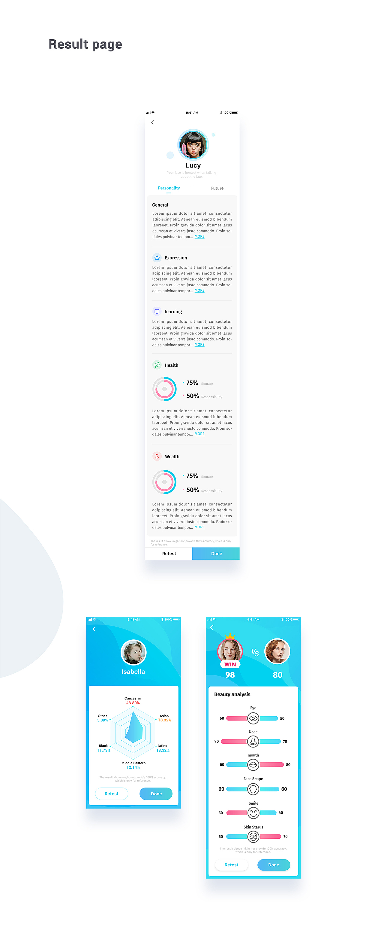 Face Secret（图ZMTUyOTA5ODc2） - APP界面 - 站酷设计师邱泽泽原创素材 - 站酷ZCOOL