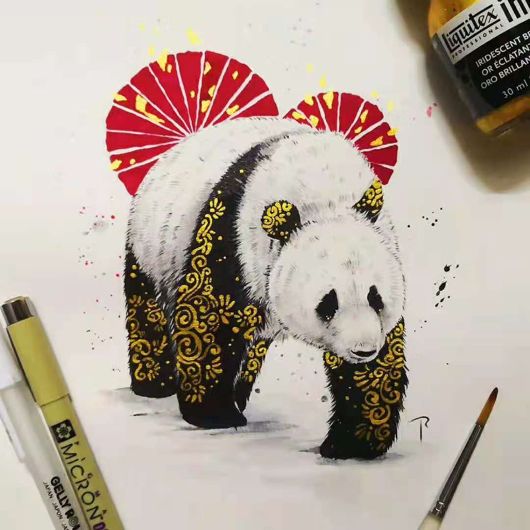 水彩——国风画.熊猫广州/ui设计师/1年前/125浏览田二tianr