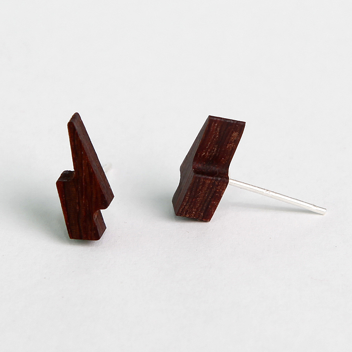 红木耳钉（图ZOTMwOTQ2Njg=） - 工艺品设计 - 站酷设计师cs122500原创素材 - 站酷ZCOOL