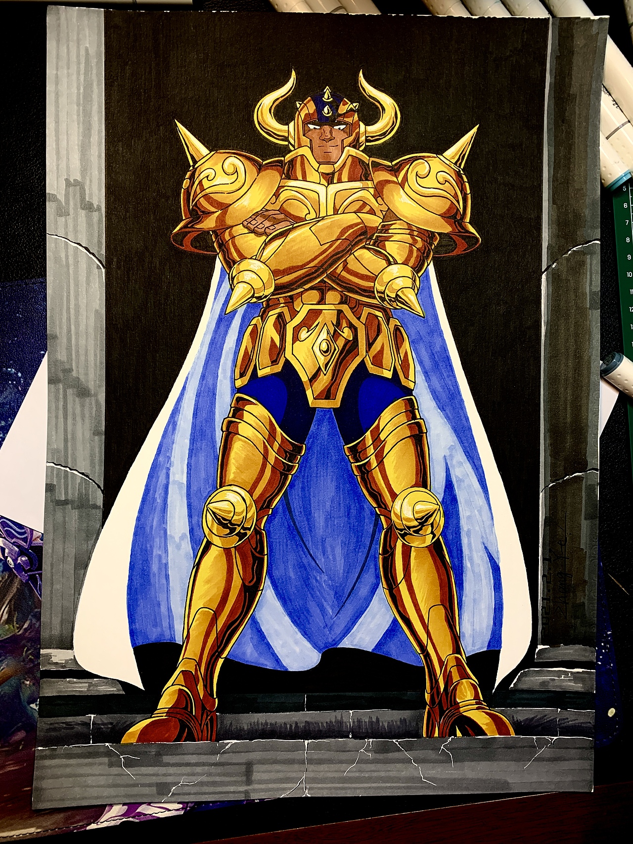 那些年画过的动漫——金牛座黄金圣斗士:阿鲁迪巴!