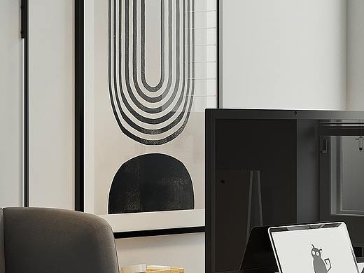 白色简约卧室效果图表现