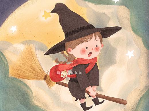 云端小魔女（個(gè)人主頁(yè)-ZMzM0MzMwNjg=） - 兒童插畫(huà) - 站酷設(shè)計(jì)師蝦醬就是我啦原創(chuàng)素材 - 站酷ZCOOL