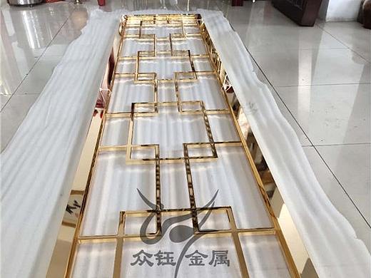 简单中式铝艺雕刻镂空屏风隔断