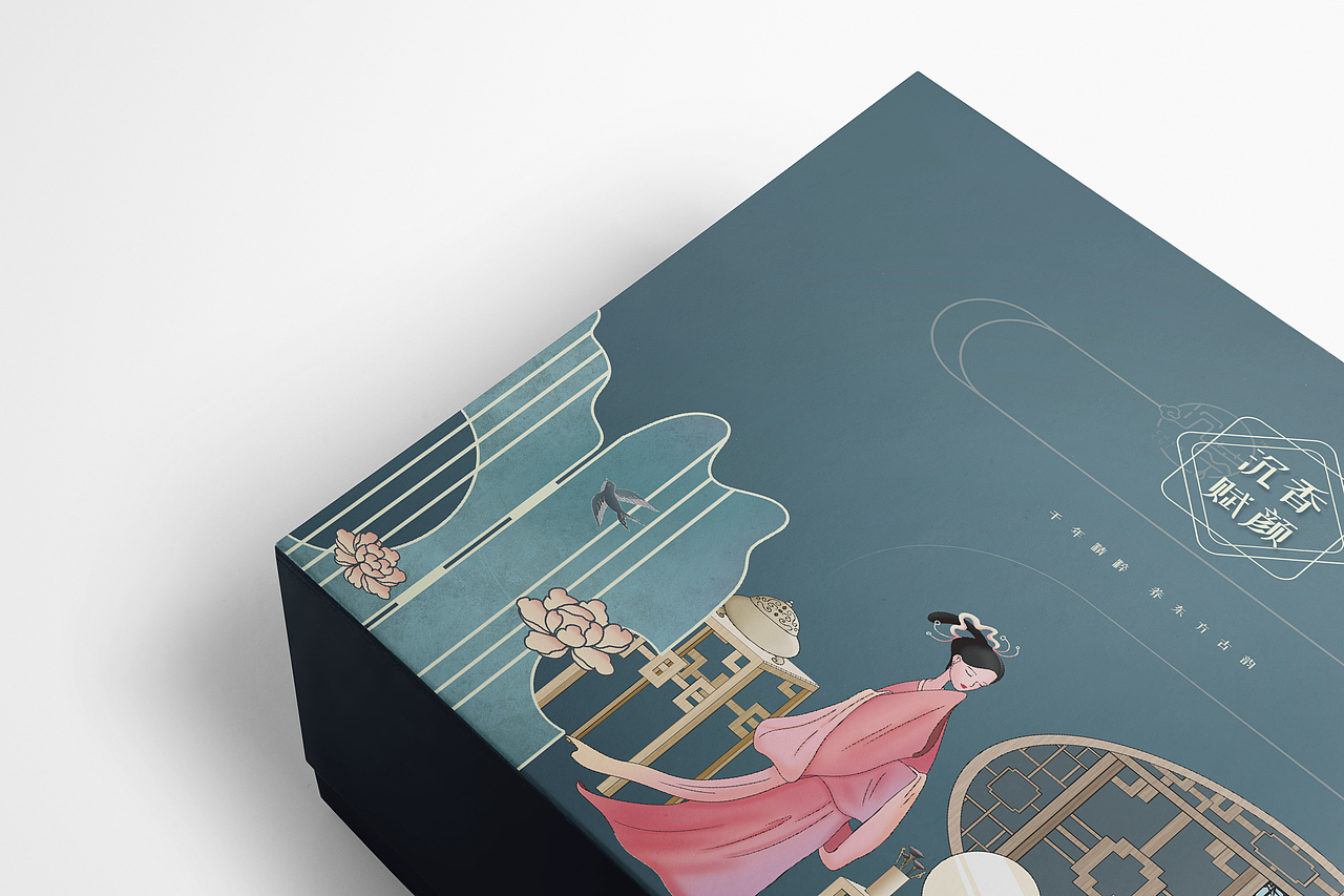 古风化妆盒手绘插画包装设计古韵（图ZMjU0MTcwMzc2） - 包装 - 站酷设计师花发发FAFAFA原创素材 - 站酷ZCOOL