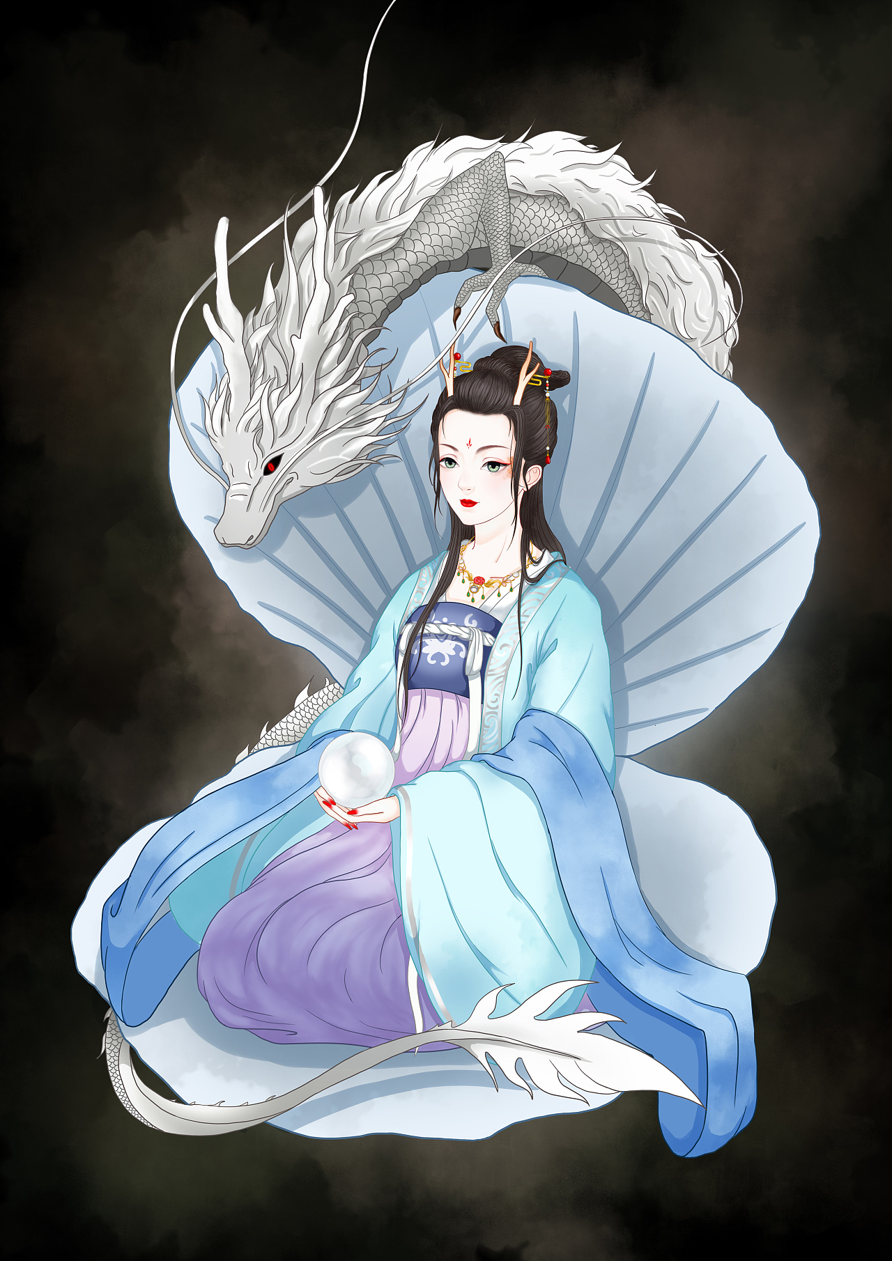冰夷|插画|艺术插画|陈小兔哦 - 原创作品 - 站酷 (zcool)