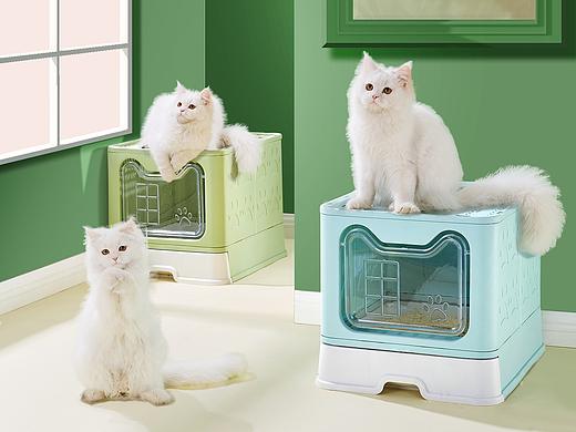 猫砂盆创意摄影 猫砂盆拍摄 宠物创意摄影 