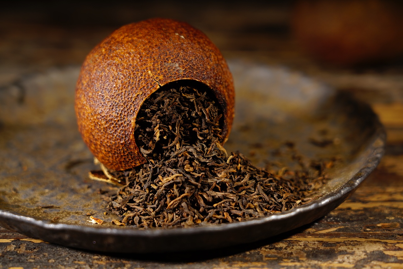 茗时今柑普茶 陈皮普洱茶 桔普茶 创新中国茶 茶文化