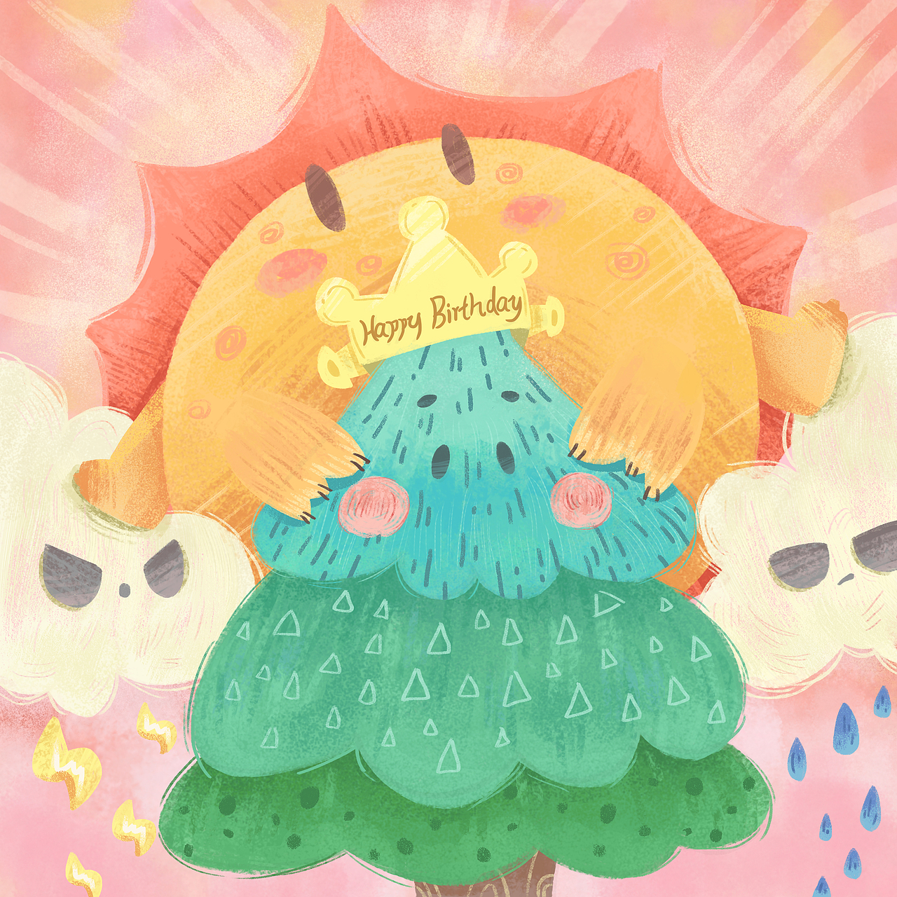 太阳会驱赶你的坏天气（图ZMjc0ODMxMTcy） - 儿童插画 - 站酷设计师Xlll超大号原创素材 - 站酷ZCOOL