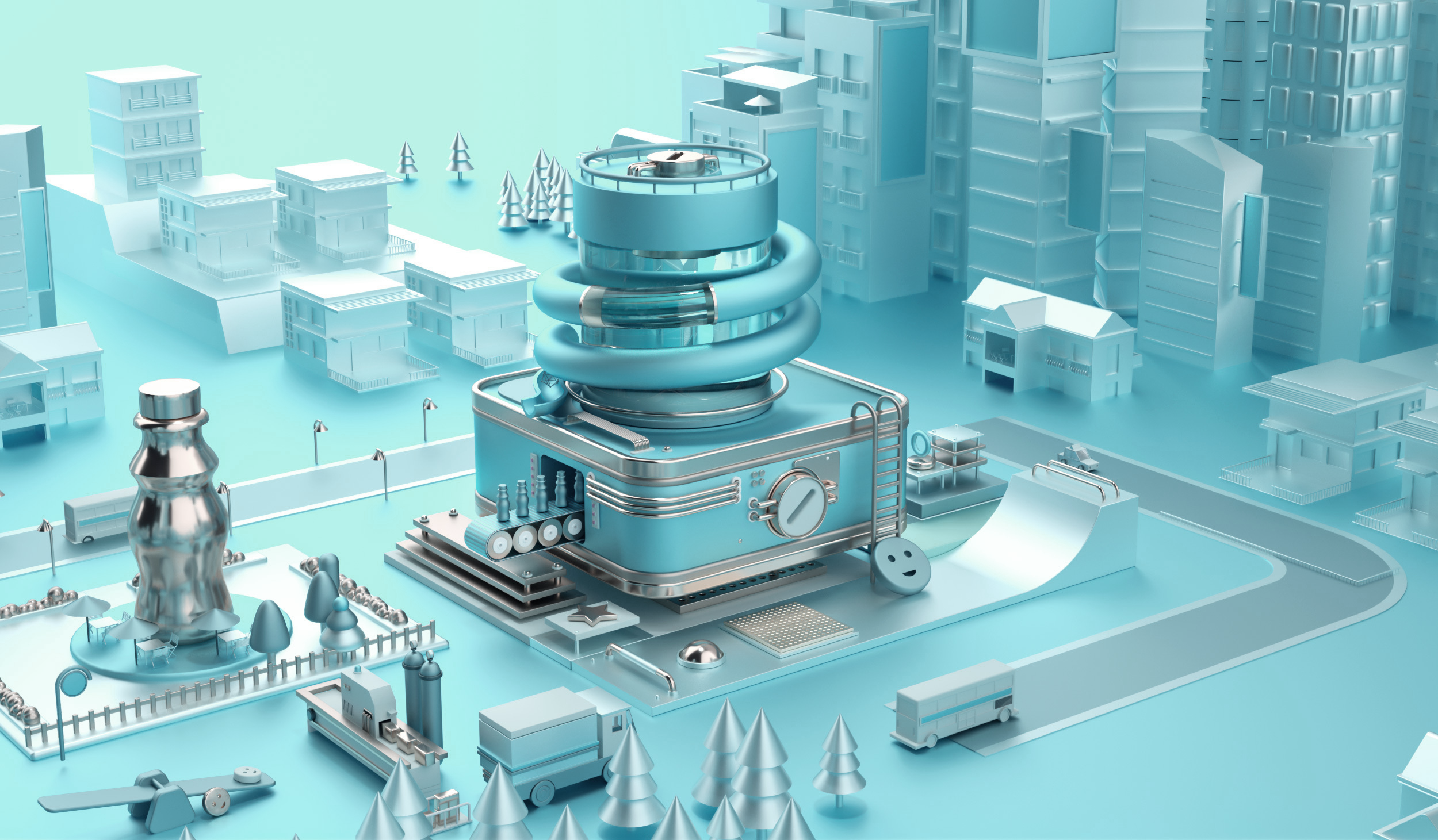 工厂|三维|场景|倾七七 - 原创作品 - 站酷 (zcool)