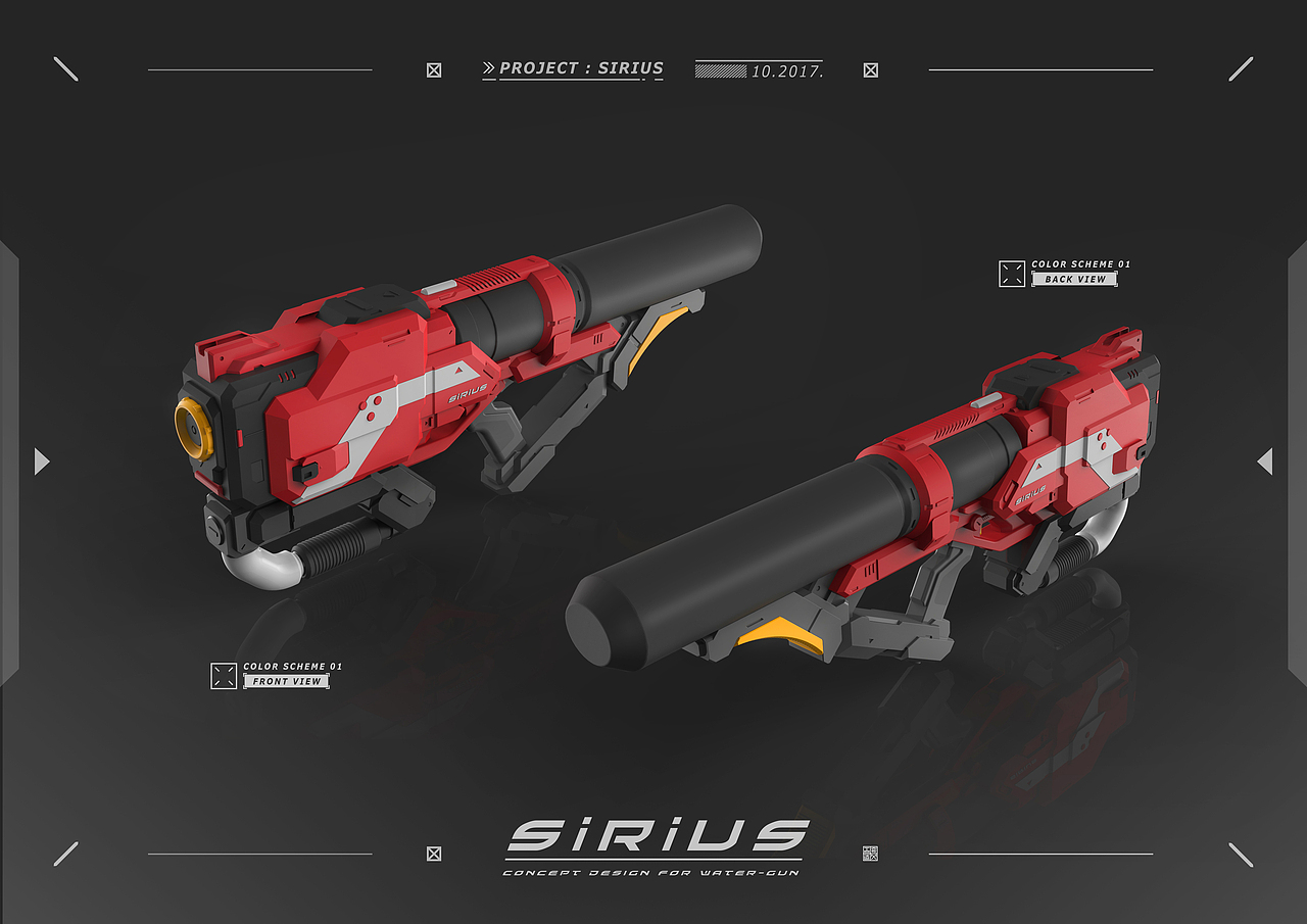 KFGZ[玩具设计合集] 两款科幻风格玩具枪(AR玩具+水枪)