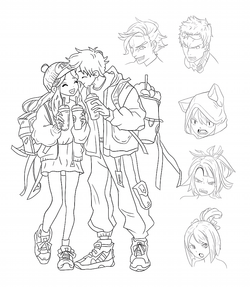 ps临摹线稿练习