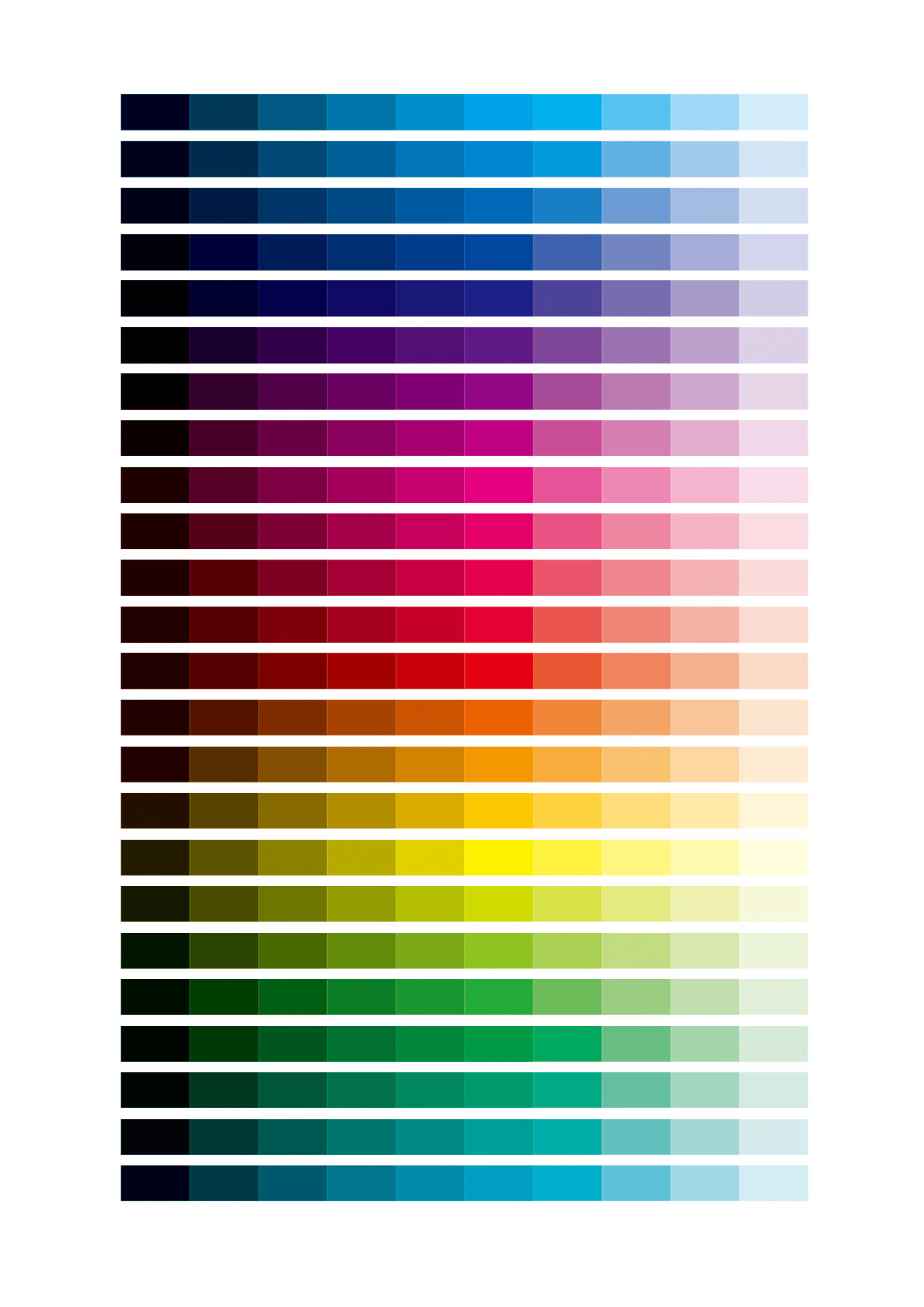 色彩明度排序图片