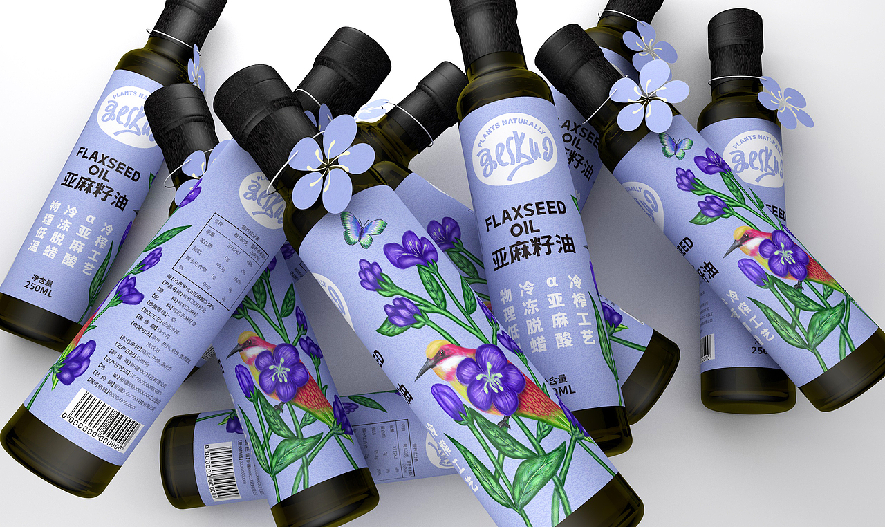 亚麻籽油包装设计