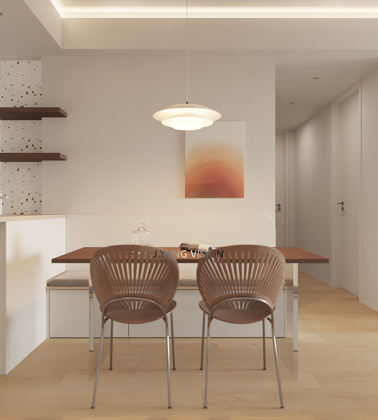 奶油风《客餐厅》（图ZMzE5MzE1MDQ0） - 家装设计 - 站酷设计师静静表现原创素材 - 站酷ZCOOL