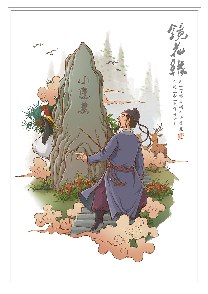 我的《镜花缘》101—150（图ZNDI2NjQxNjA=） - 创作习作 - 站酷设计师刘明de画画本子原创素材 - 站酷ZCOOL